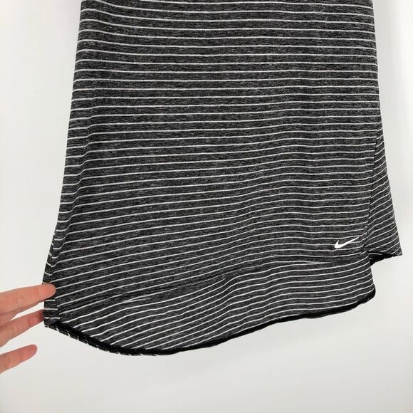 Nike Swim Racerback Cover-Up Dress Womens Small Gray White Stripe Scoop Neck - Picture 3 of 14